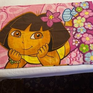 Dora the Explorer  One Standard Size Pillow Case Vintage Dora With Flowers
